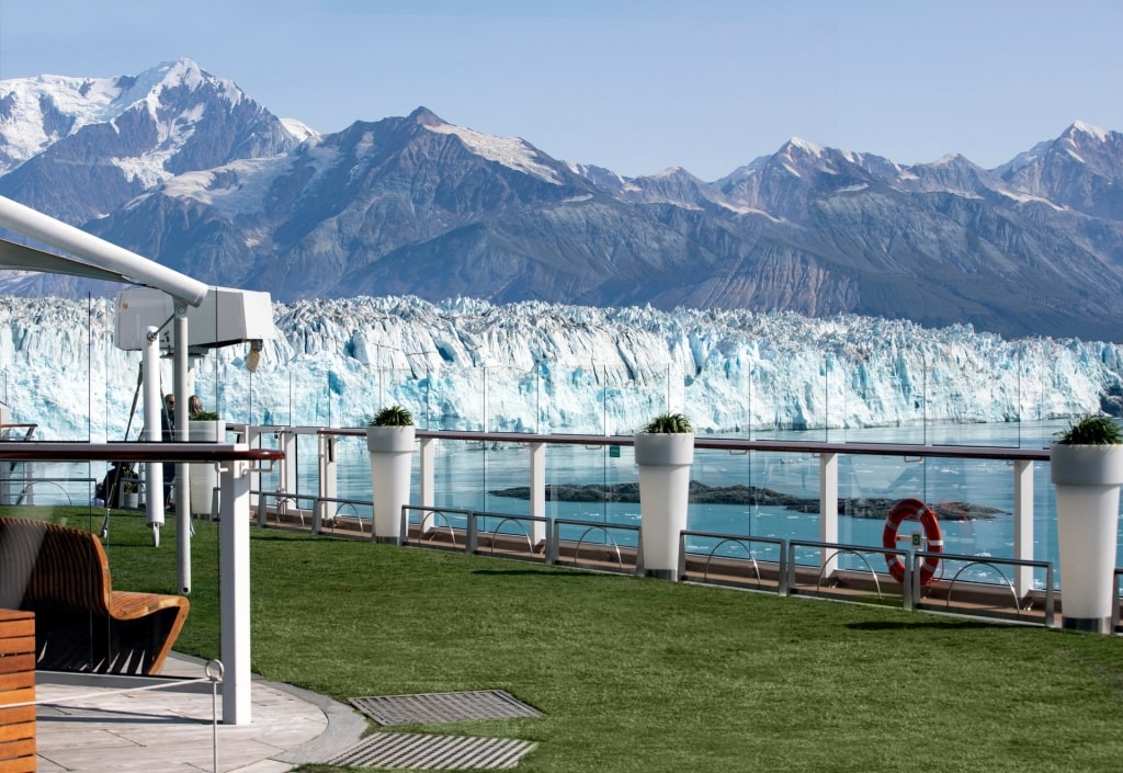 Celebrity Cruises sailing along Hubbard Glacier