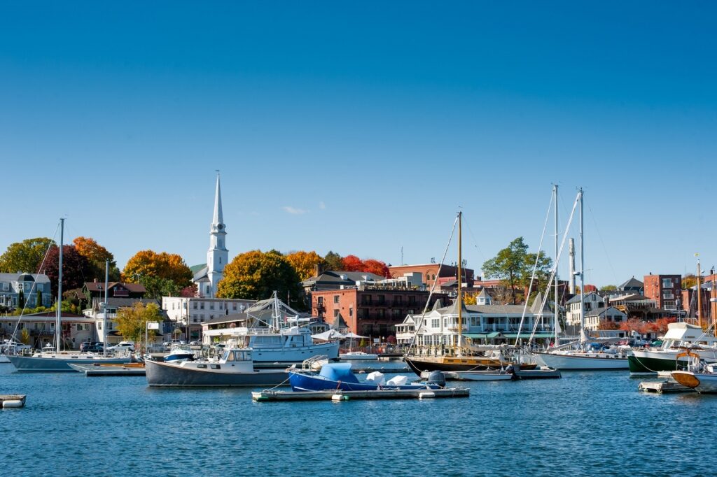 View of Camden, Maine from the water