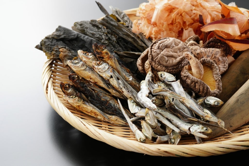 Platter mix of dried fish