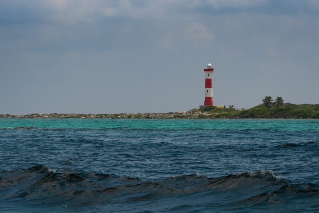 View of Punta Molas Lighthouse from the water