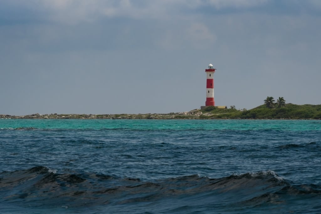 View of Punta Molas Lighthouse from the water