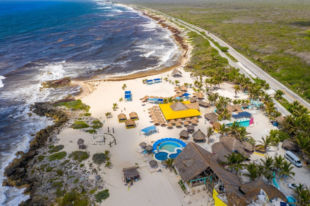 Aerial view of Playa Punta Morena