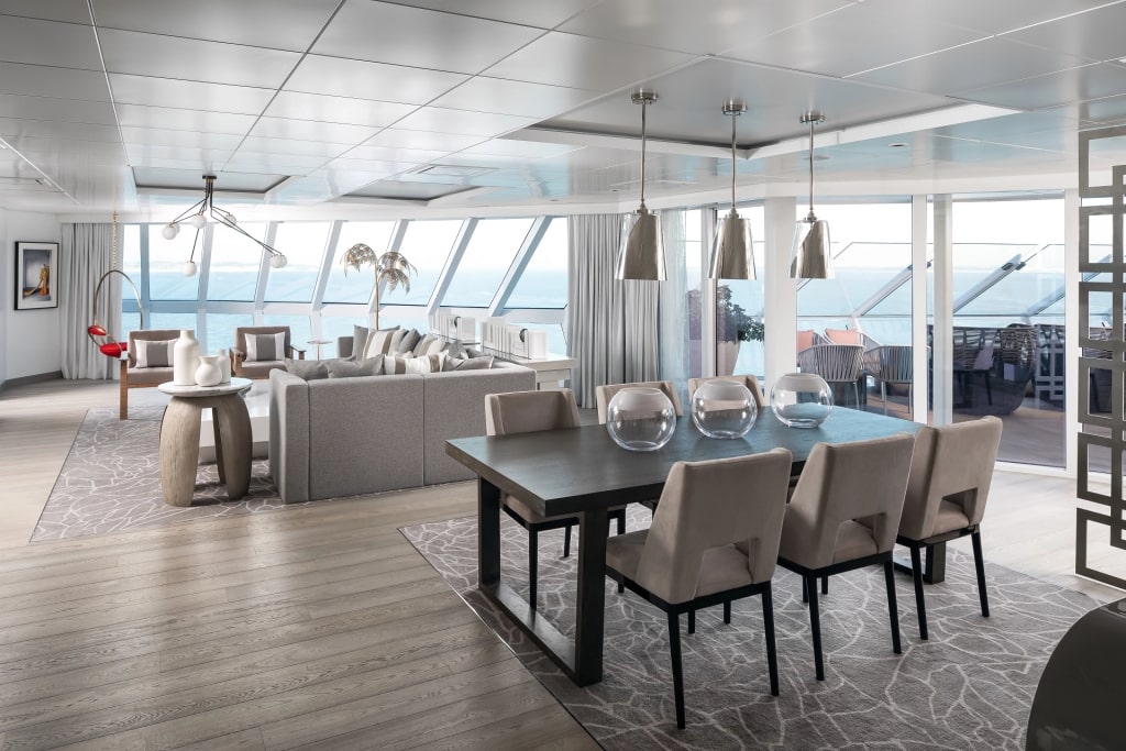 Modern interior of Celebrity Edge Iconic Suite