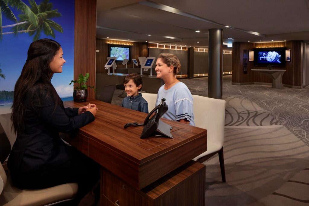 Cruises for large families - concierge desk