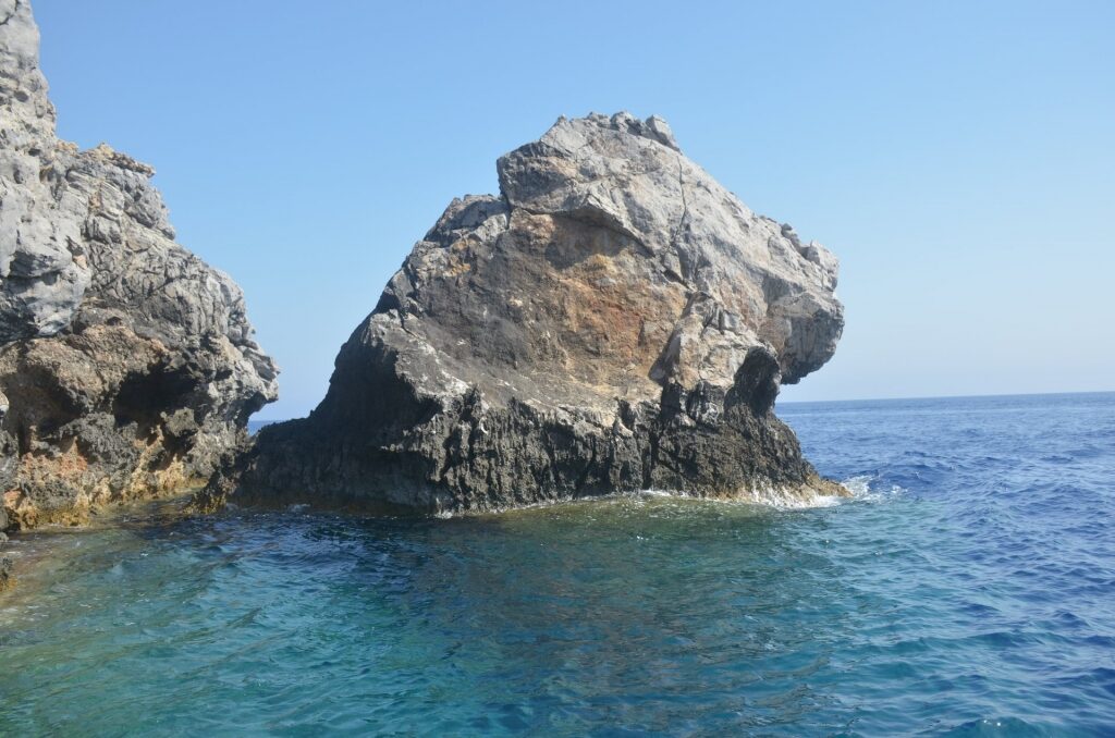 Rock formation of Lion Head Cove