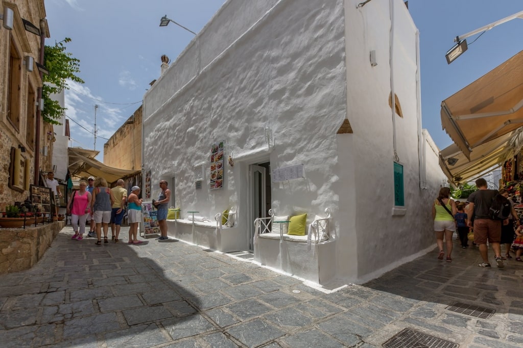 Cobbled streets of Lindos Old Town