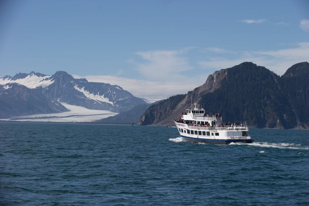 Ferry sailing along Kenai Fjords National Park