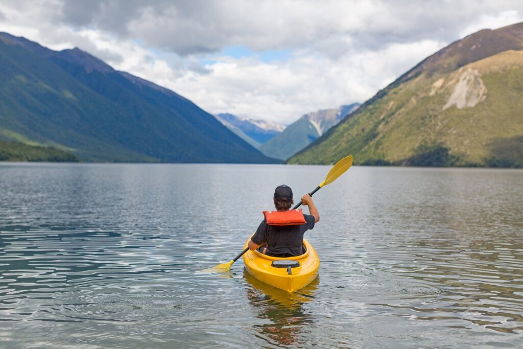Kayak in Lake Rotoiti, one of the best things to do in Tauranga