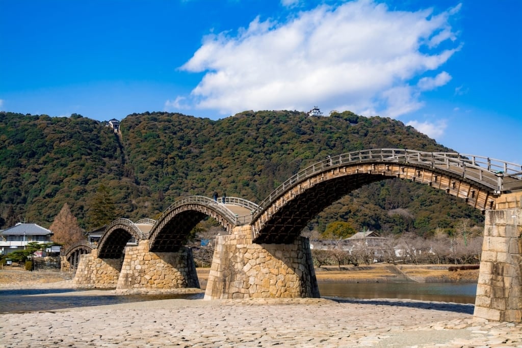 Historical wooden arch bridge of Kintaikyo Bridge