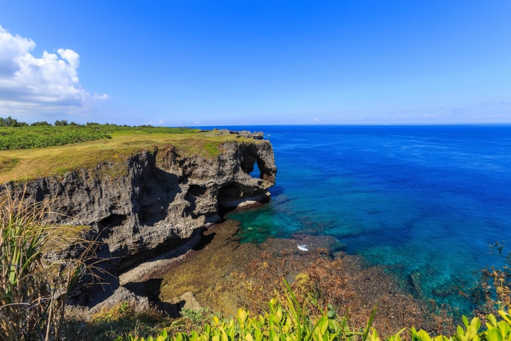 Cliffside view of Cape Manzamo