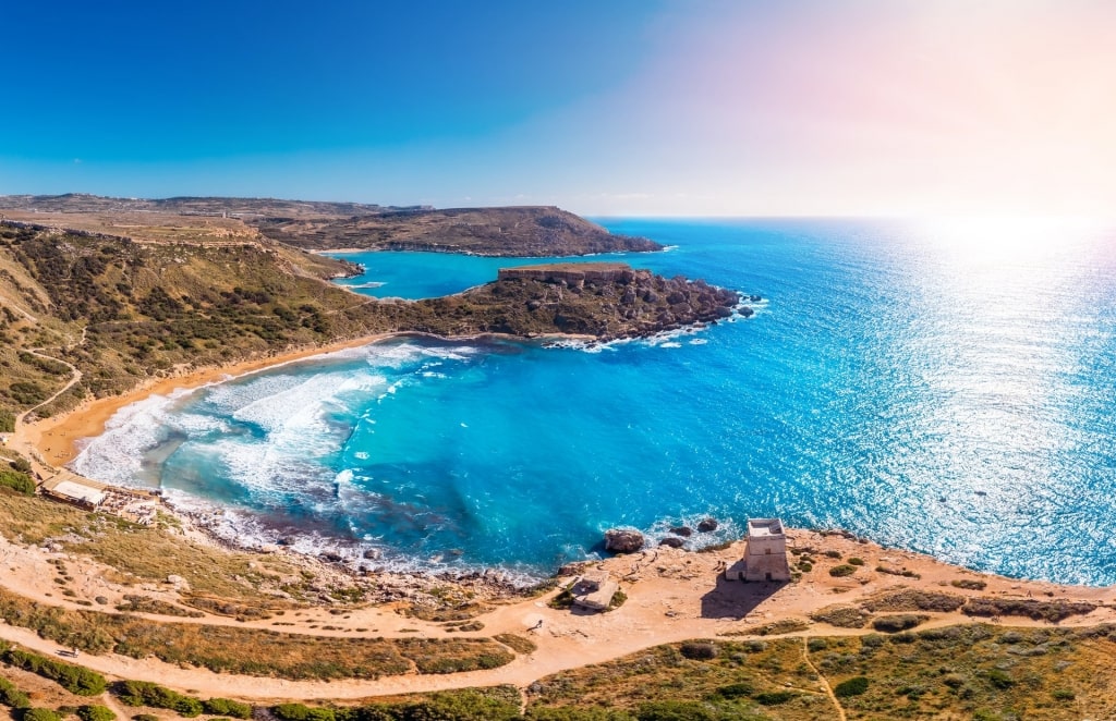 Sparkling shoreline of Golden Bay Beach