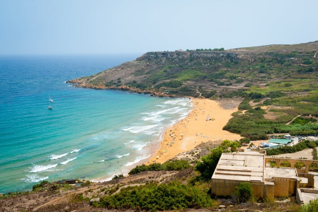 Ramla Beach, one of the best Malta beaches