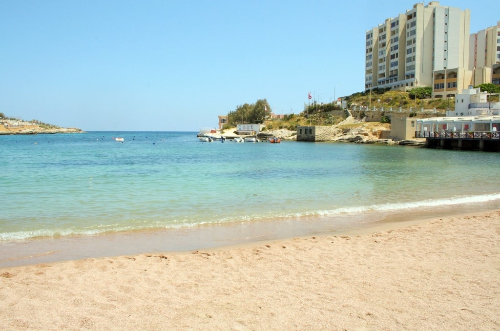 Buildings lined up along St. George's Bay