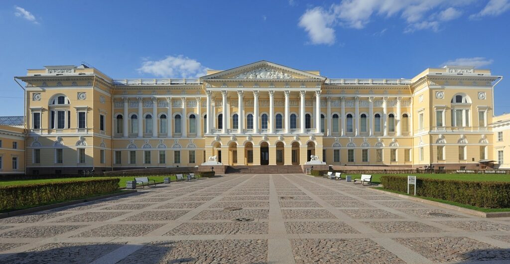 Yellow exterior of State Russian Museum