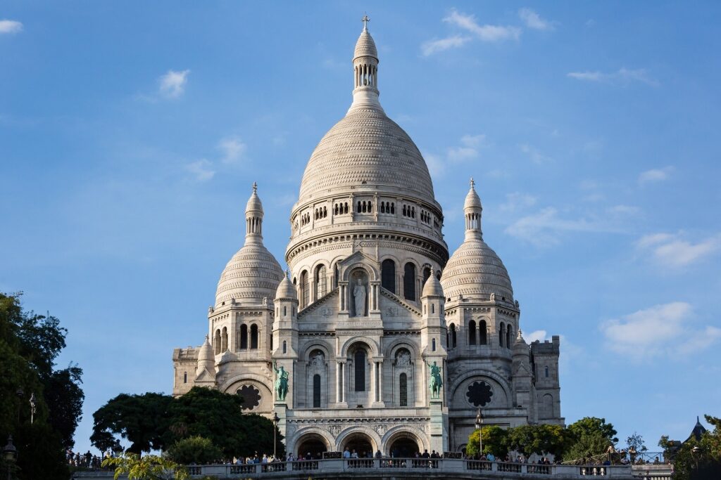 Beautiful white facade of Sacré-Coeur