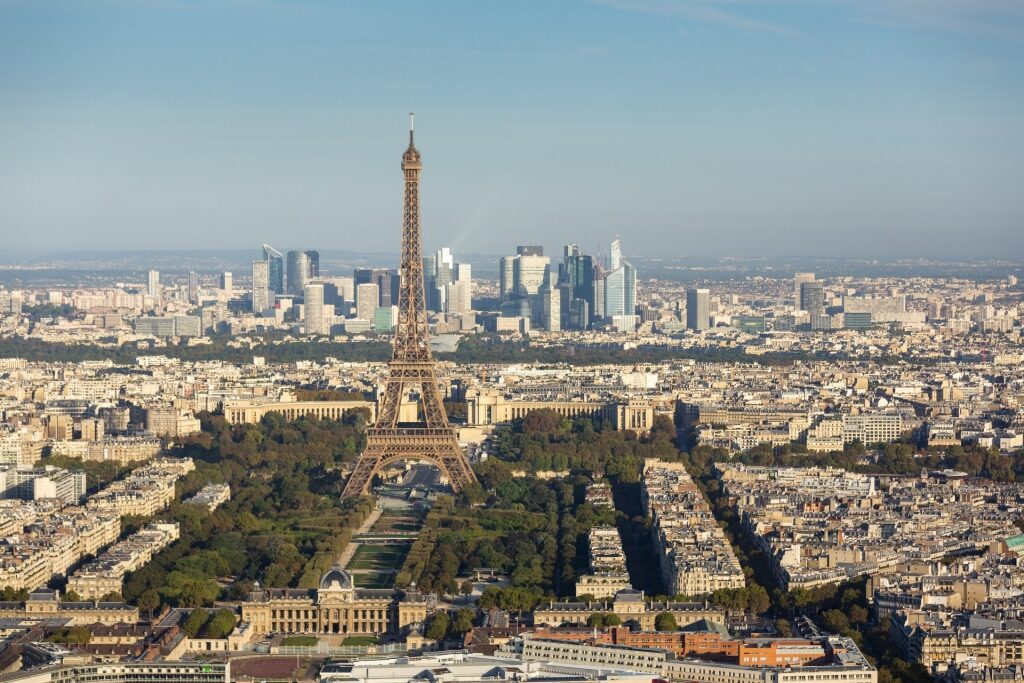 Beautiful Paris skyline with Eiffel Tower