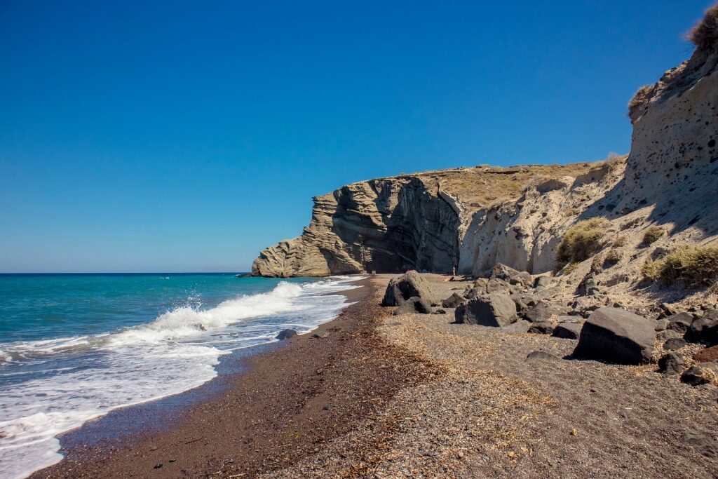 Brown sands of Cape Columbo Beach 