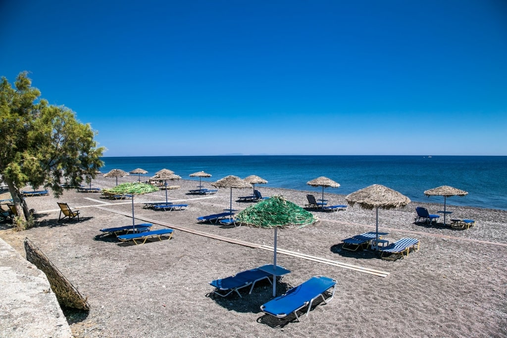 Monolithos Beach, one of the best Santorini beaches