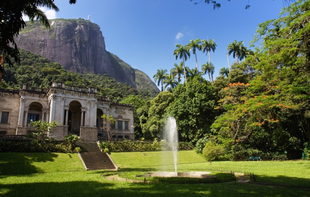 Lush garden in Parque Lage