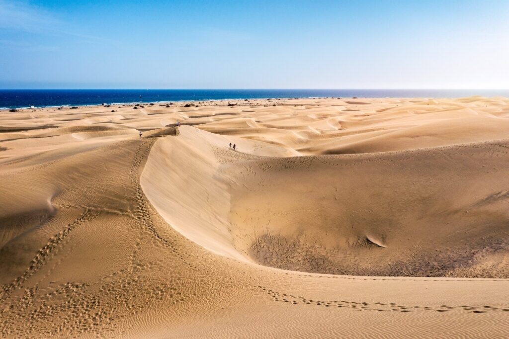 Sandy landscape of Maspalomas Dunes, Gran Canaria