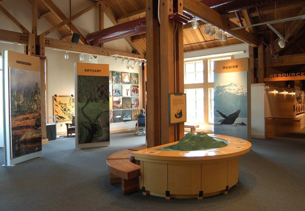 View inside the Southeast Alaska Discovery Center