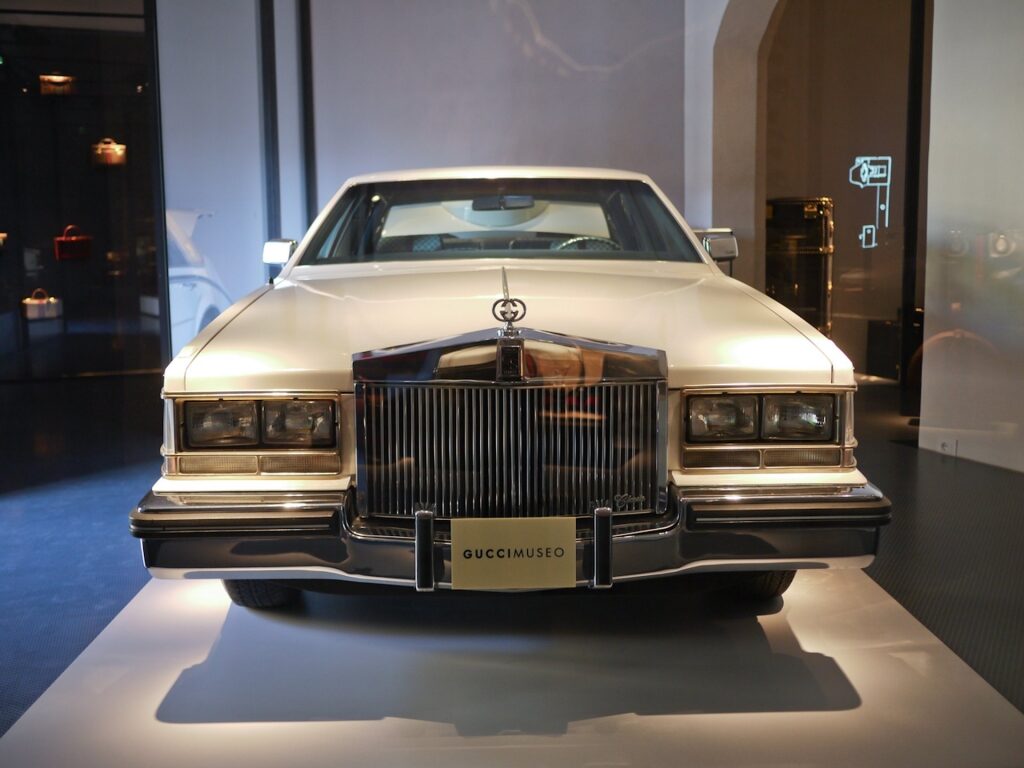 Vintage car at the Gucci Museum