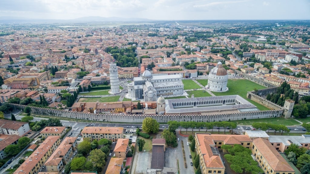 Aerial view of the Square of Miracles