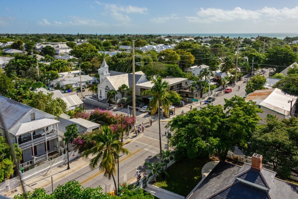 Aerial view of Key West's Old Town
