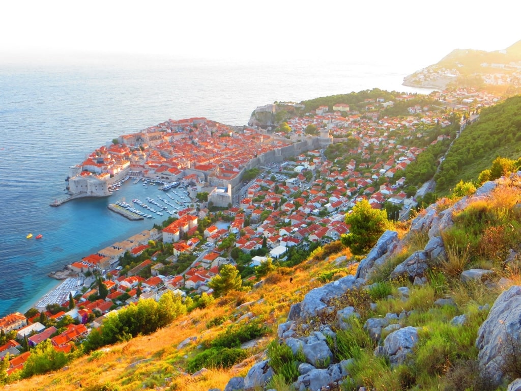 Scenic view from Mount Srđ