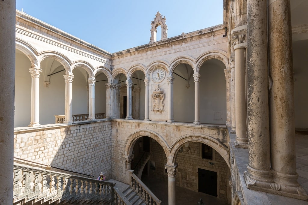 Beautiful interior and stairs of Rector's Palace