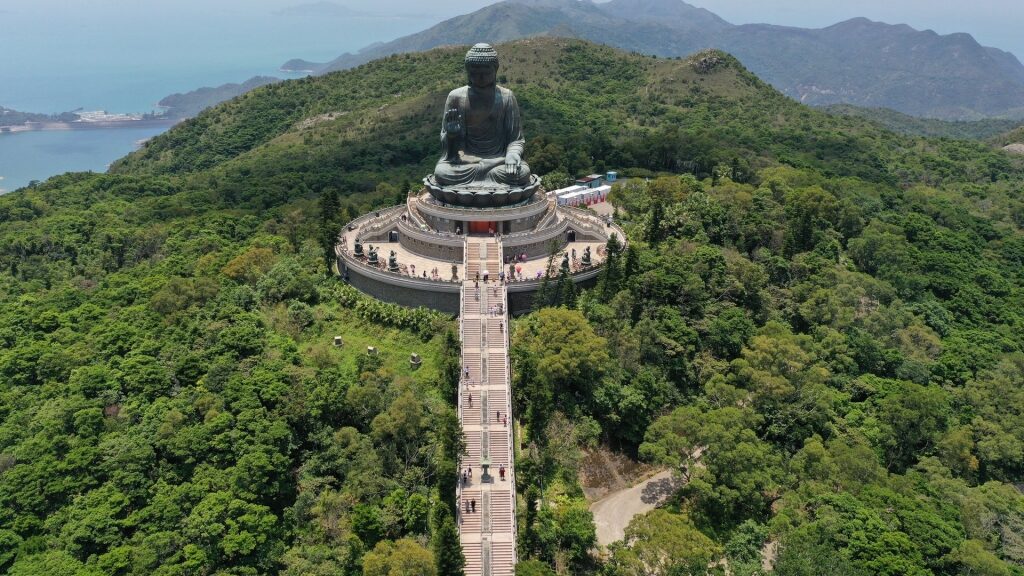 Giant bronze statue of Tian Tan Giant Buddha