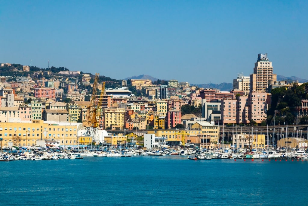 Beautiful waterfront of Genoa