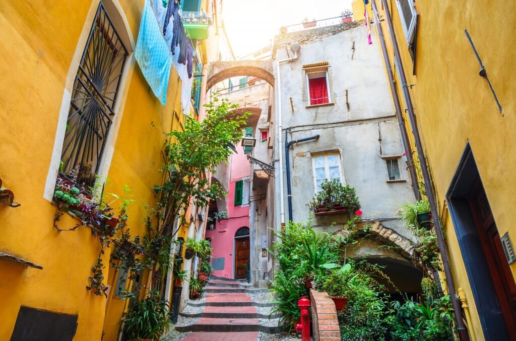 Colorful street in San Remo