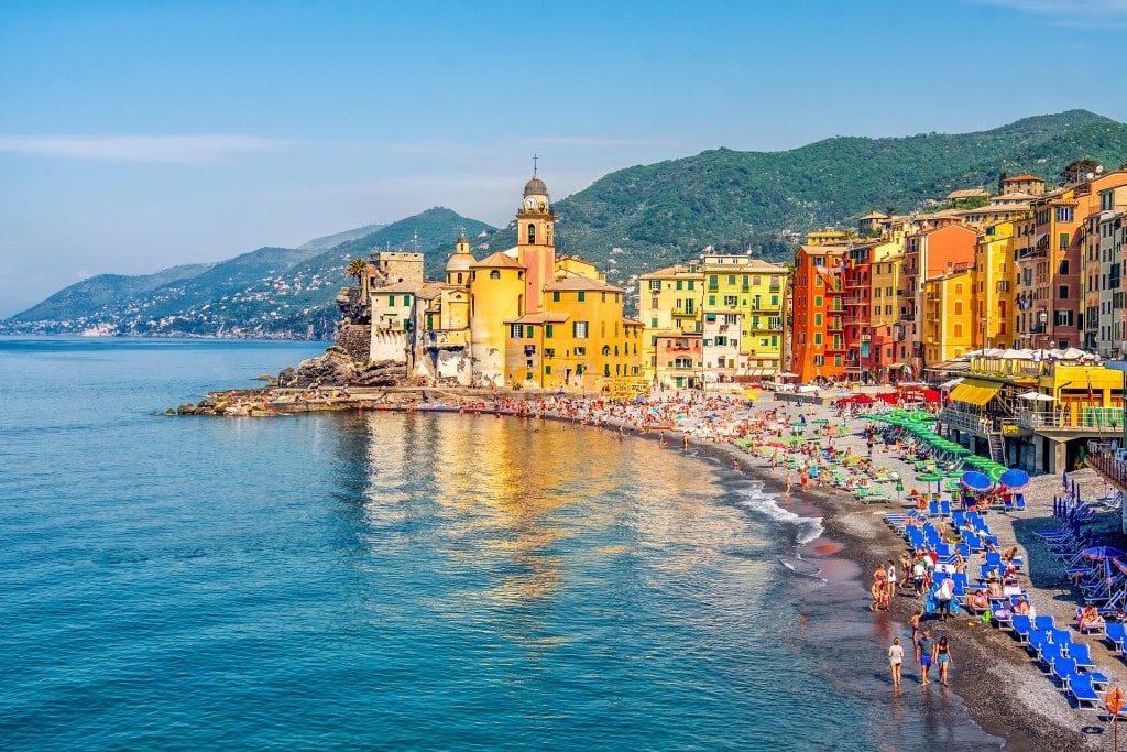 Camogli Beach, one of the best Portofino beaches