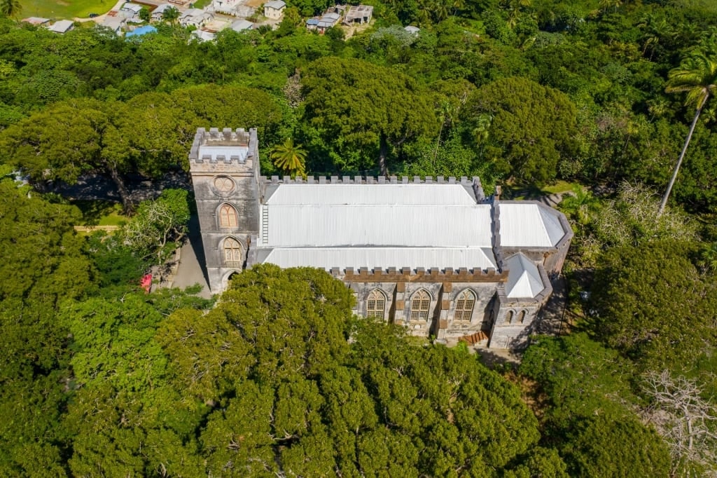 Bird's eye view of St. John’s Parish Church