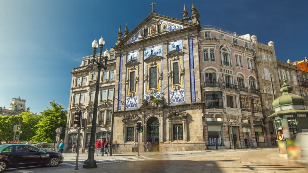 Gorgeous exterior of São Bento station, Porto