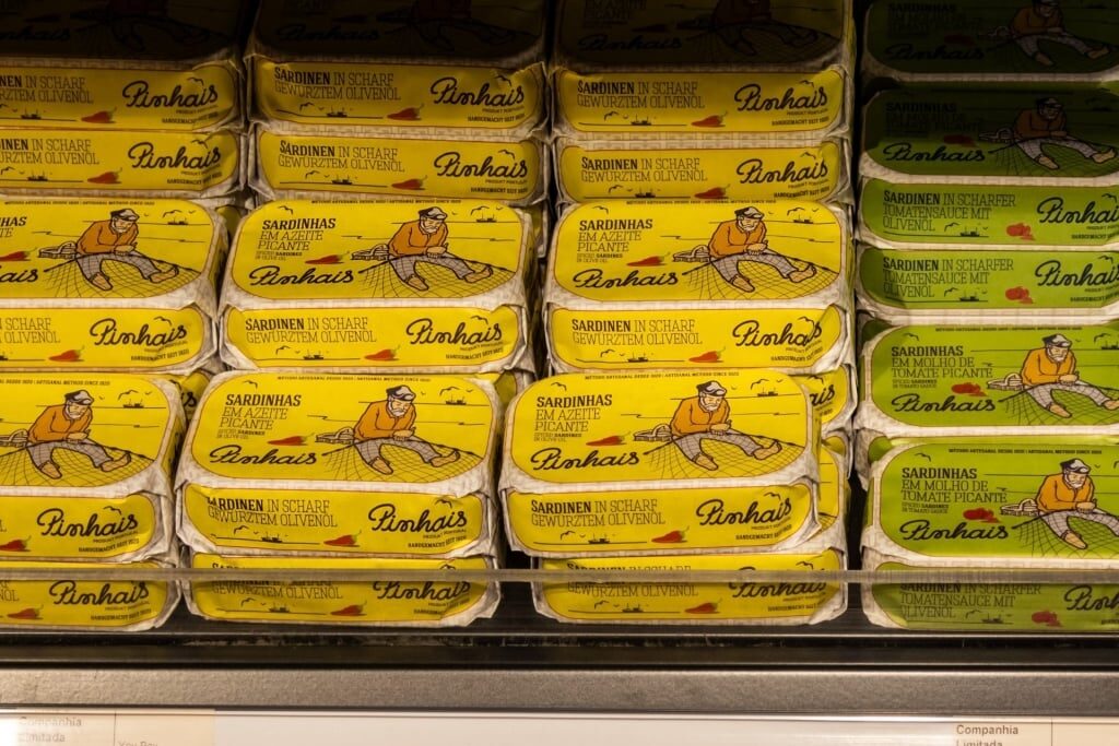 Conservas inside a store in Portugal