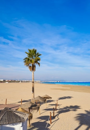 Malvarrosa beach, one of the best beaches in Valencia