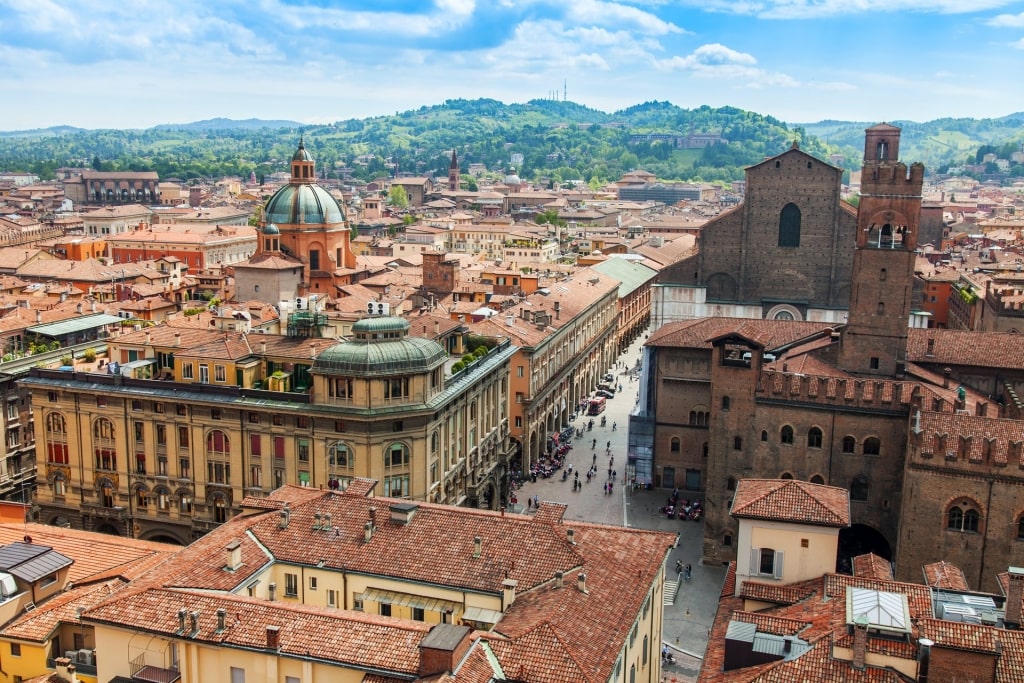 Aerial view of Bologna