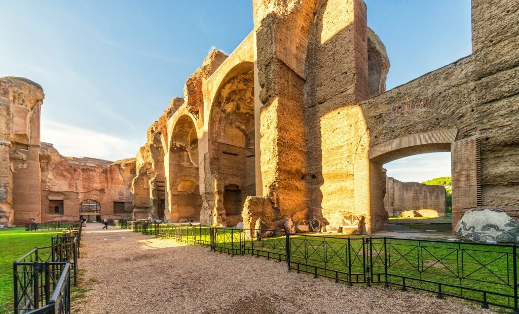 Monumental ruins in Baths of Caracalla