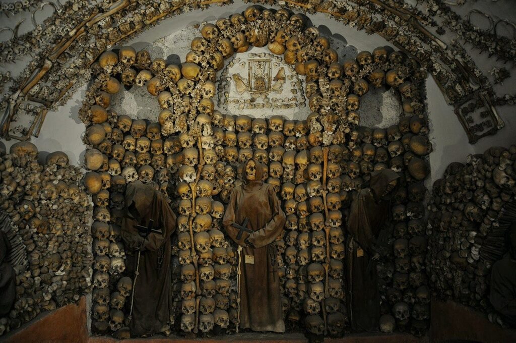 Skeletal remains in Capuchin Crypt