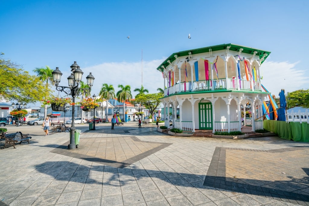 Beautiful street view of Independence Square