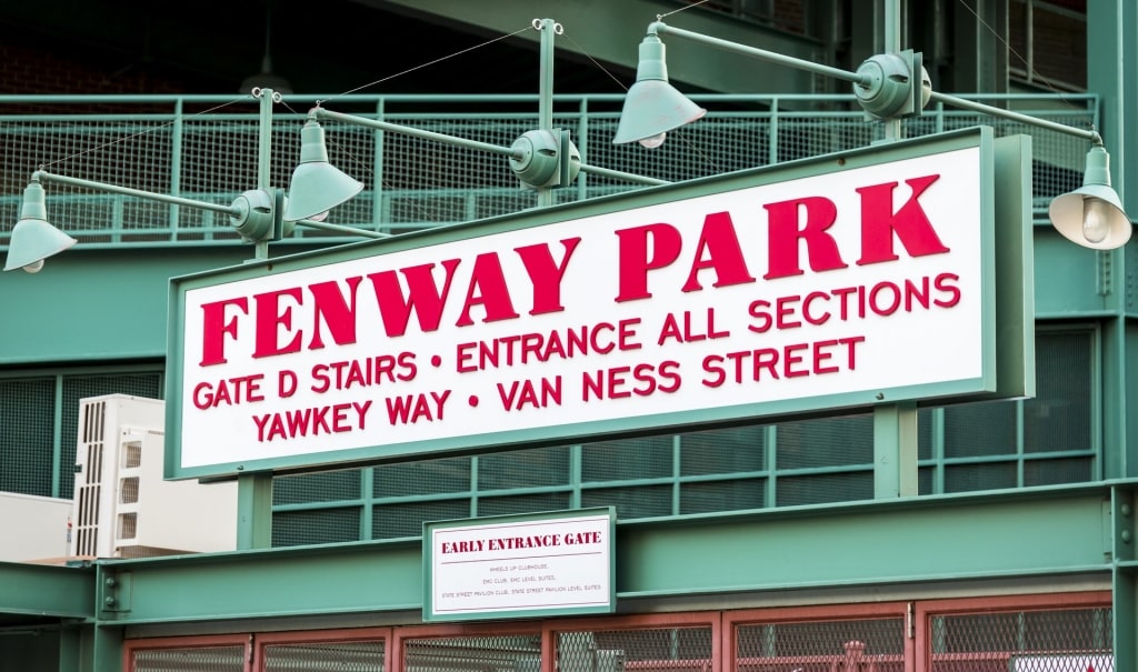 Signage of Fenway Park