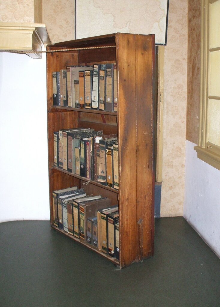 Secret bookcase inside Anne Frank House