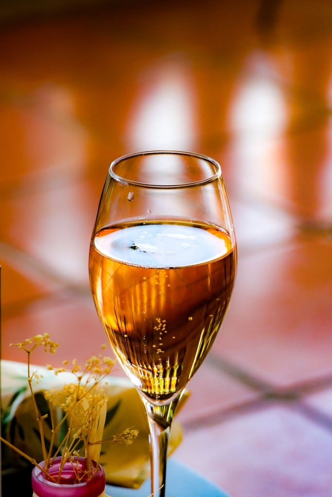 Glass of cava