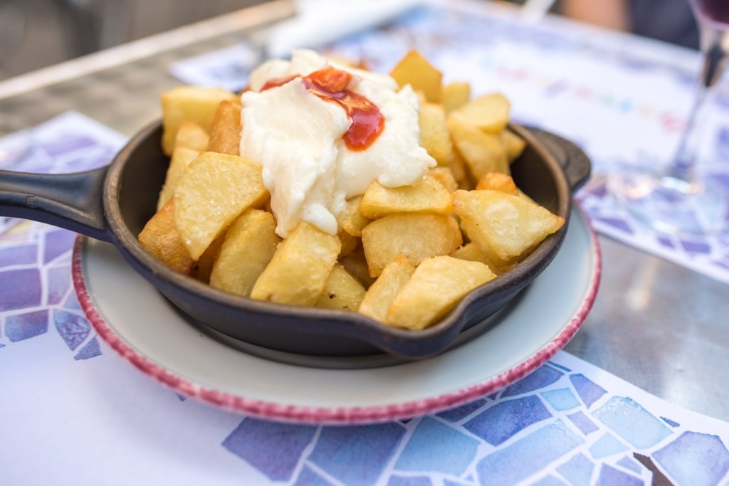 Platter of Patatas Bravas