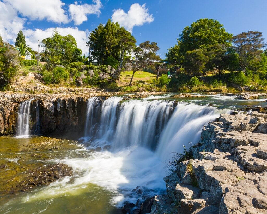 Majestic view of Haruru Falls