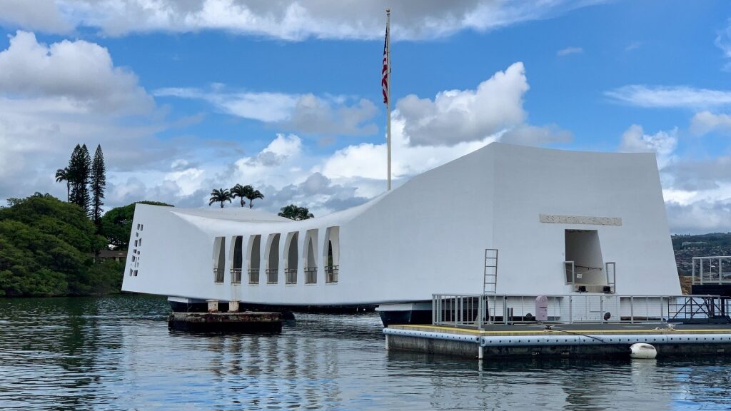 Unique architecture of Pearl Harbor National Memorial