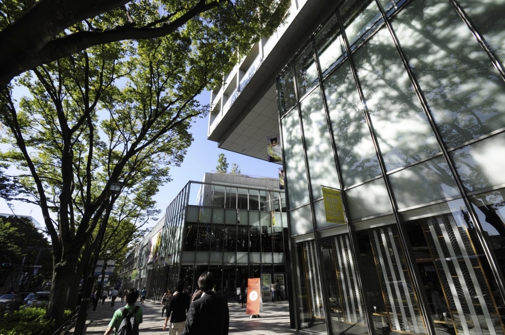 Row of shops at the Omotesando Hills