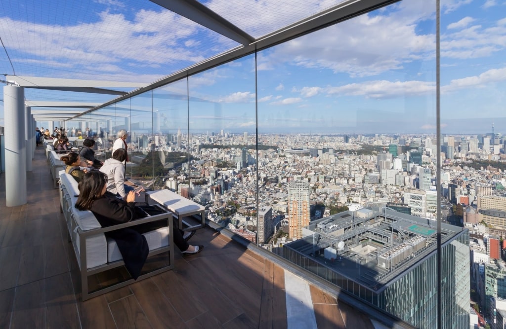 View of the city from Shibuya Scramble Square 